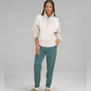 Lululemon Brushed Softstreme Ribbed High-Rise Jogger Pant, Green Jasper, Size 0